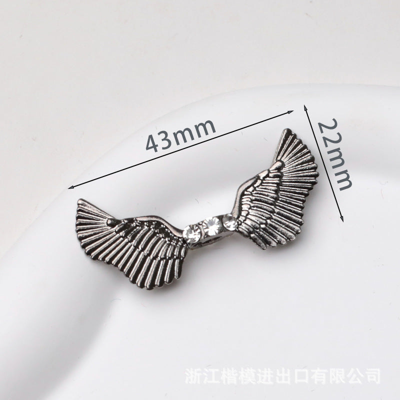 Wholesale 50PCS DIY Metal Electroplated Colorful Wings Butterfly Vertical Hole Loose Beads